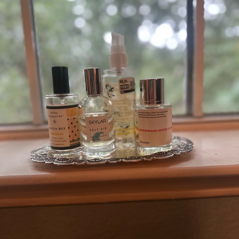 Perfume bundle- all included elegant floral scents half or more full.